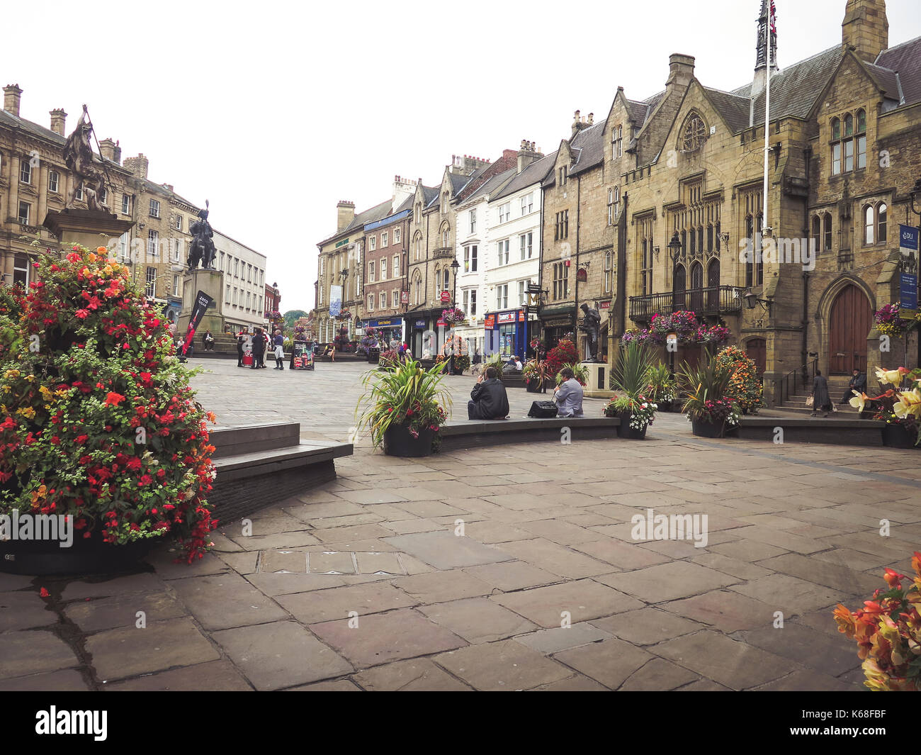 Market Place Durham Stock Photo Alamy