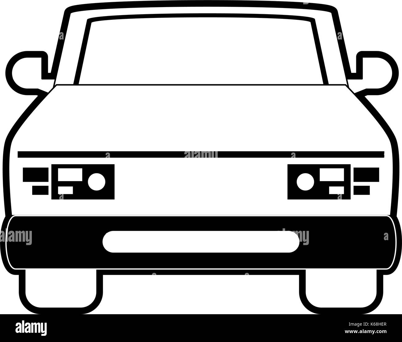 Car icon frontview Black and White Stock Photos & Images - Alamy