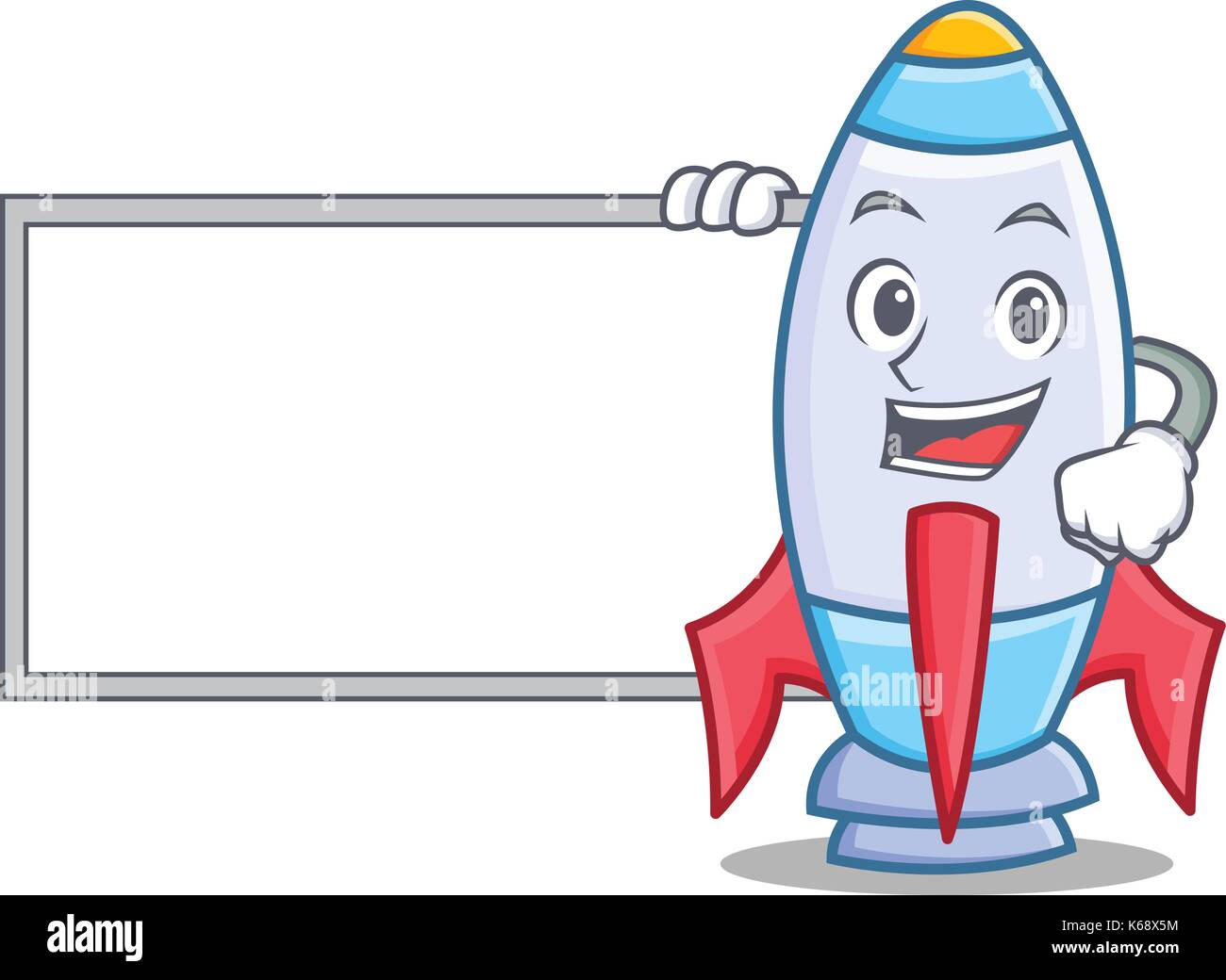 With board cute rocket character cartoon Stock Vector Image & Art - Alamy