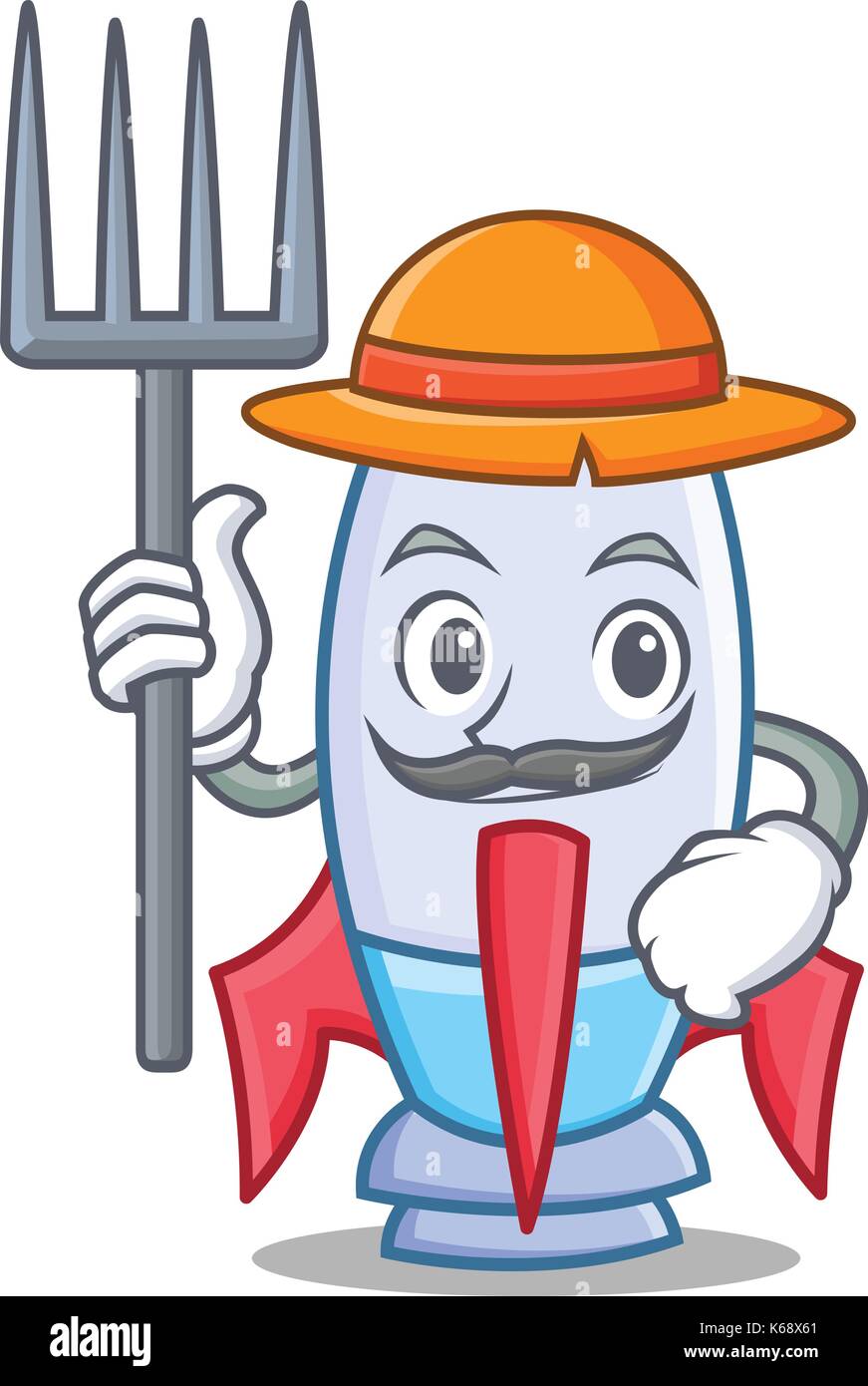 Farmer cute rocket character cartoon Stock Vector Image & Art - Alamy