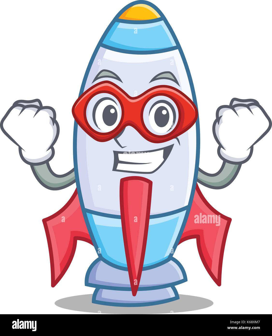 Super hero cute rocket character cartoon Stock Vector Image & Art - Alamy