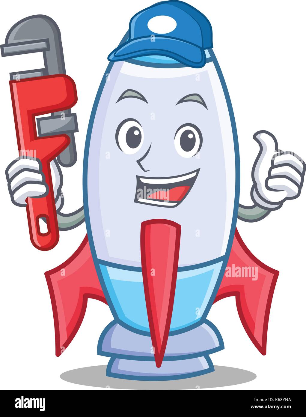 Plumber cute rocket character cartoon Stock Vector Image & Art - Alamy