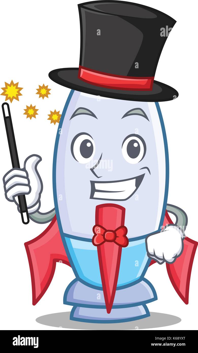 Magician cute rocket character cartoon Stock Vector Image & Art - Alamy