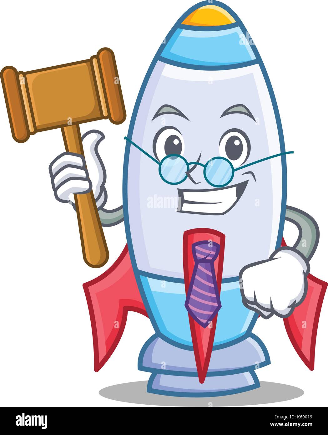 Judge cute rocket character cartoon Stock Vector Image & Art - Alamy
