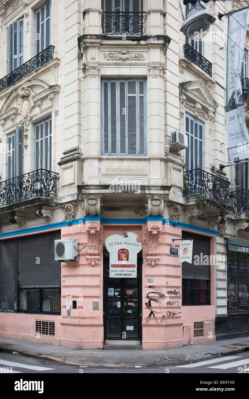 SAN TELMO, BUENOS AIRES, ARGENTINA - SEPTEMBER 2017 - Old bakery in a corner  of San Telmo neighborhood Stock Photo