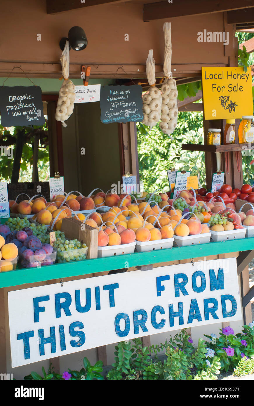 Local Fruit Stand Stock Photo