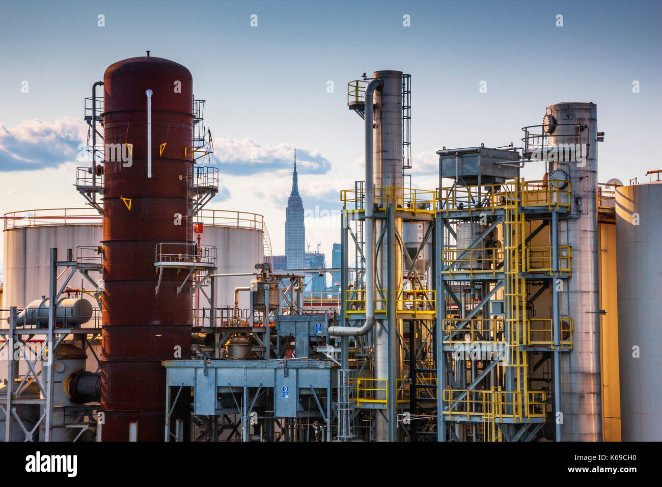 Empire State Building, oil and gas industry, New York City Stock Photo