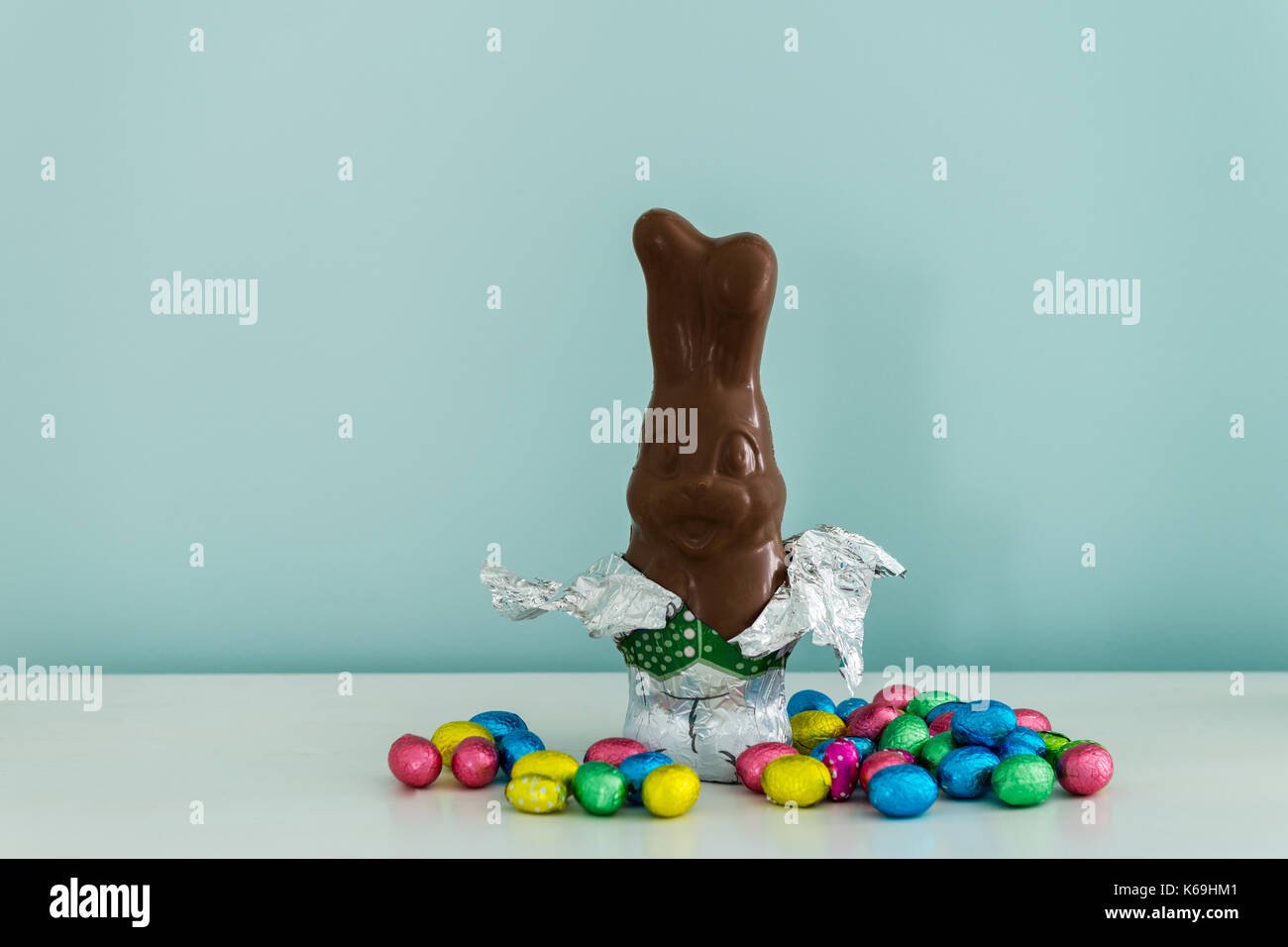 chocolate easter bunny Stock Photo