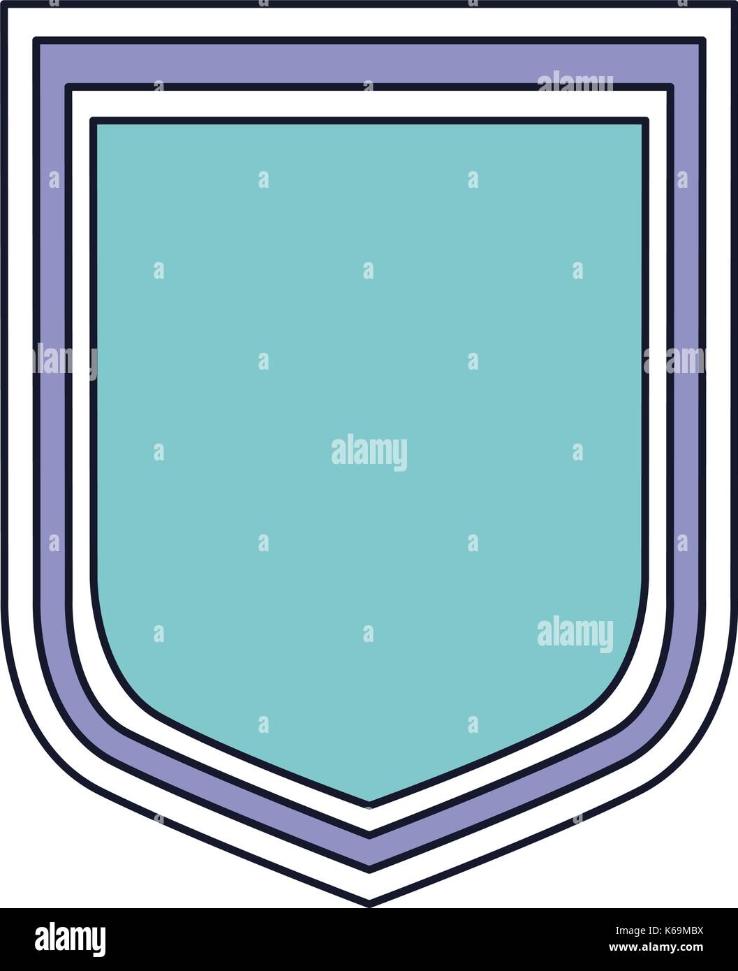 shield icon in color section silhouette Stock Vector Image & Art - Alamy