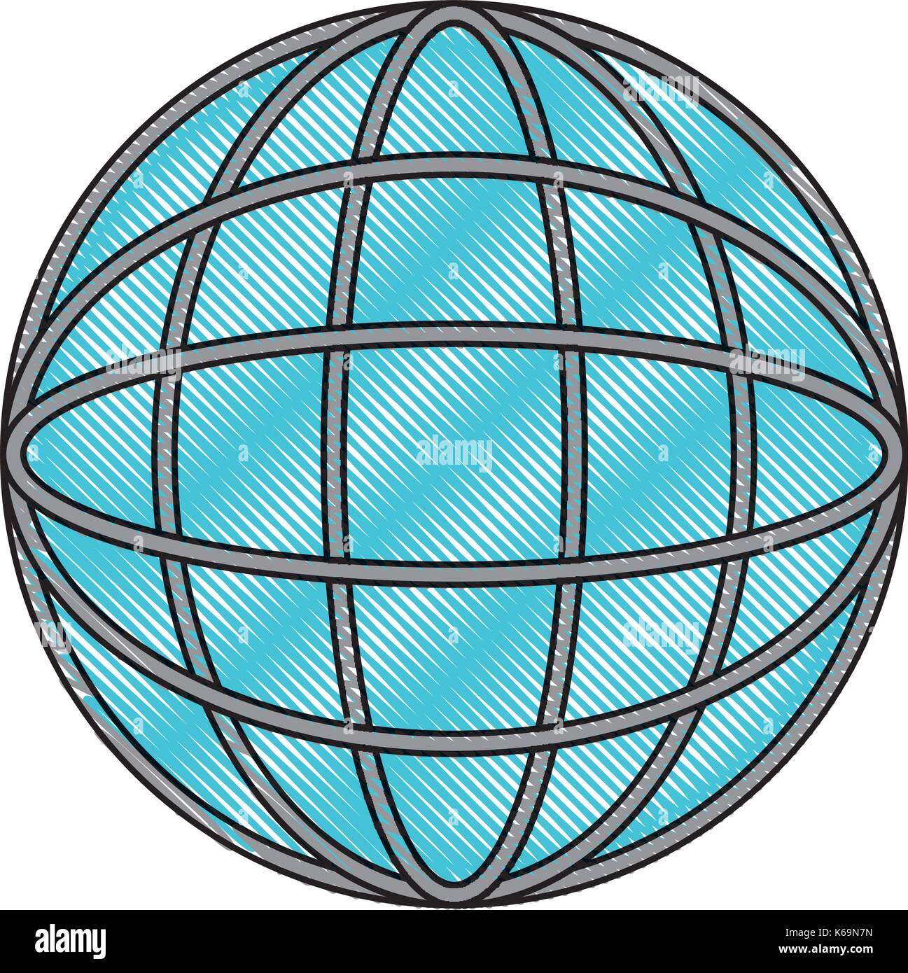 globe world icon in color crayon silhouette Stock Vector Image & Art ...