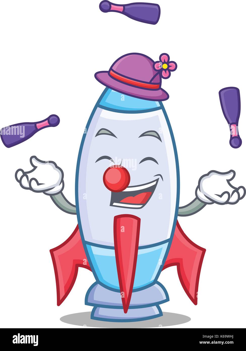 Juggling cute rocket character cartoon Stock Vector Image & Art - Alamy