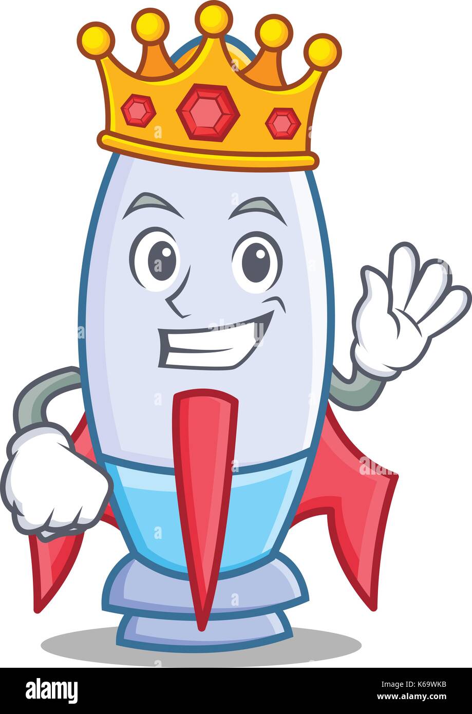 King cute rocket character cartoon Stock Vector Image & Art - Alamy