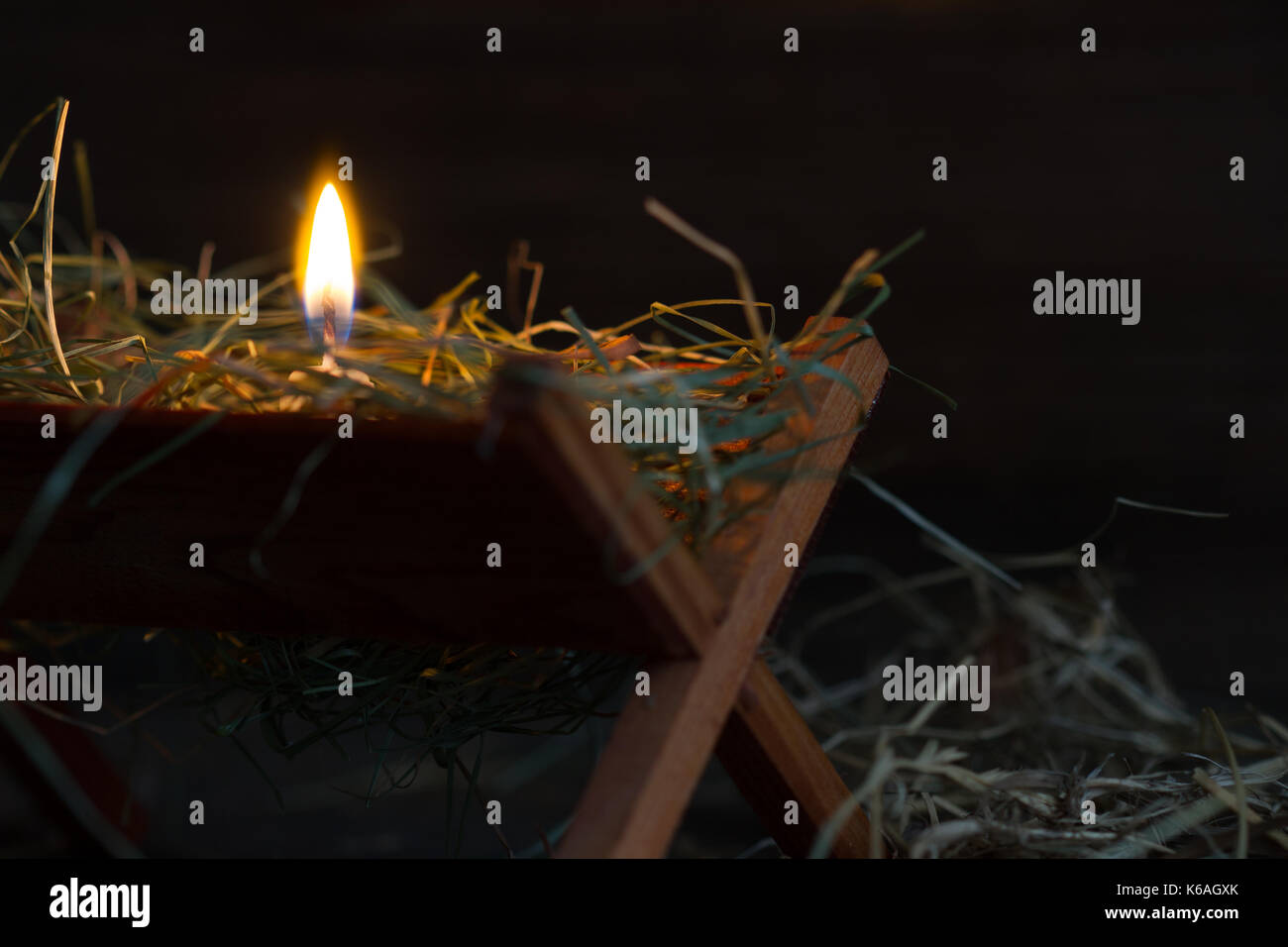Manger Jesus and light of hope abstract christmas symbol Stock Photo - Alamy