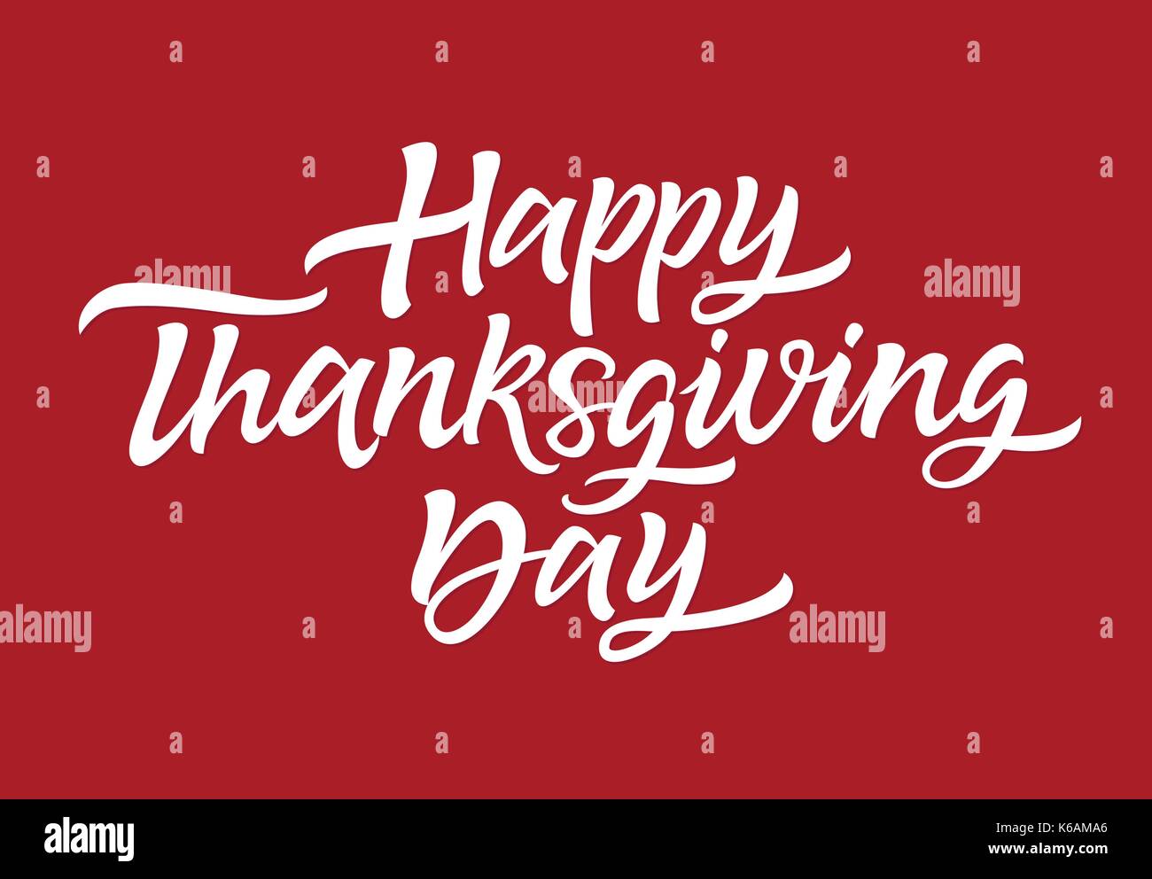 Thanksgiving Day - vector hand drawn brush pen lettering design image ...
