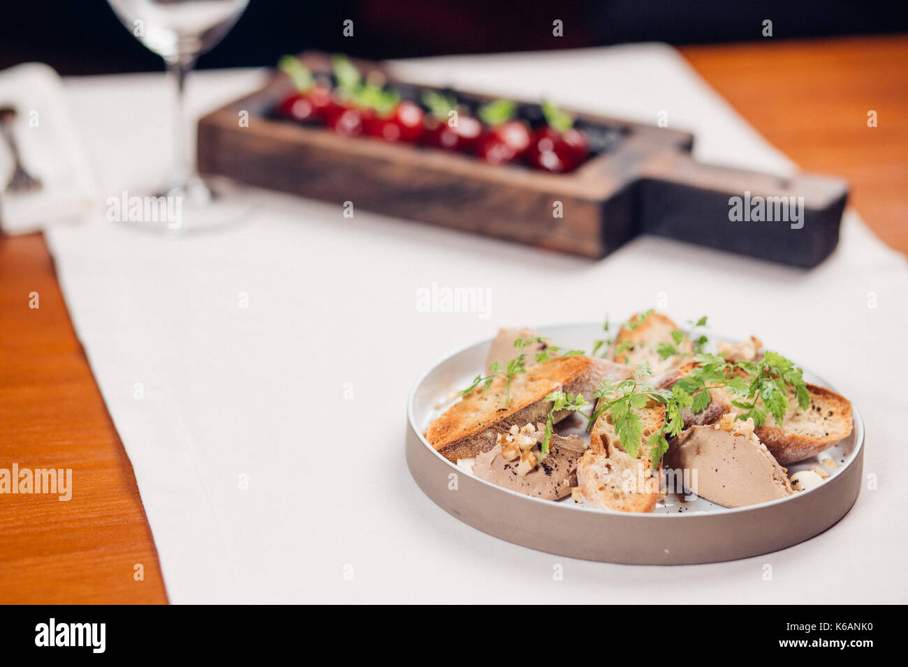 Goose liver pate. Foie gras pate with toasts Stock Photo Alamy