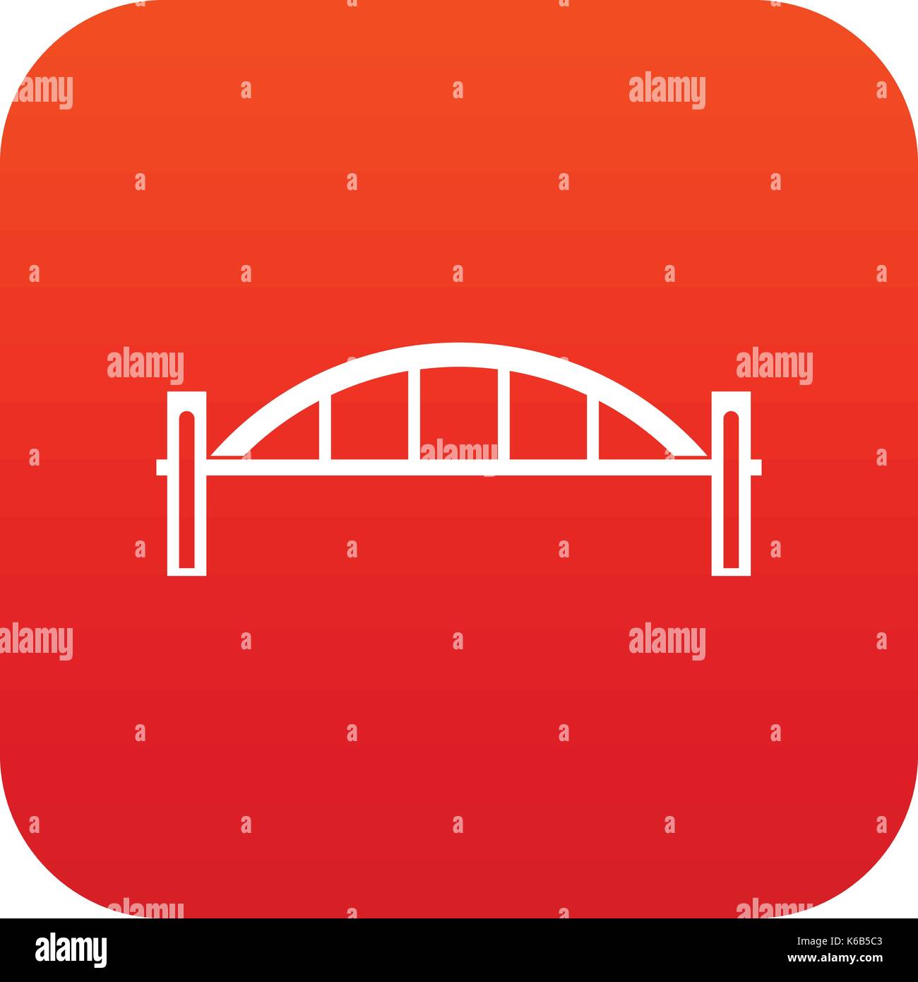 Bridge icon digital red Stock Vector Image & Art - Alamy