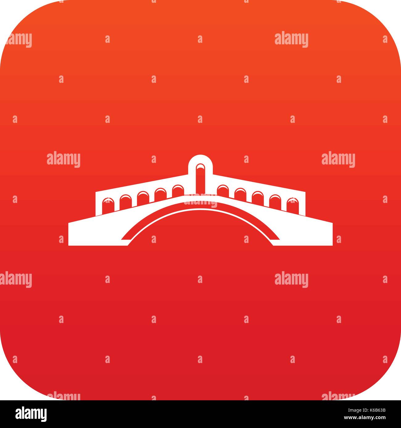 Bridge icon digital red Stock Vector Image & Art - Alamy