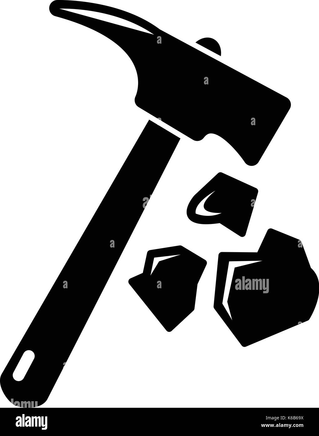 Minning hand hammer icon , simple style Stock Vector