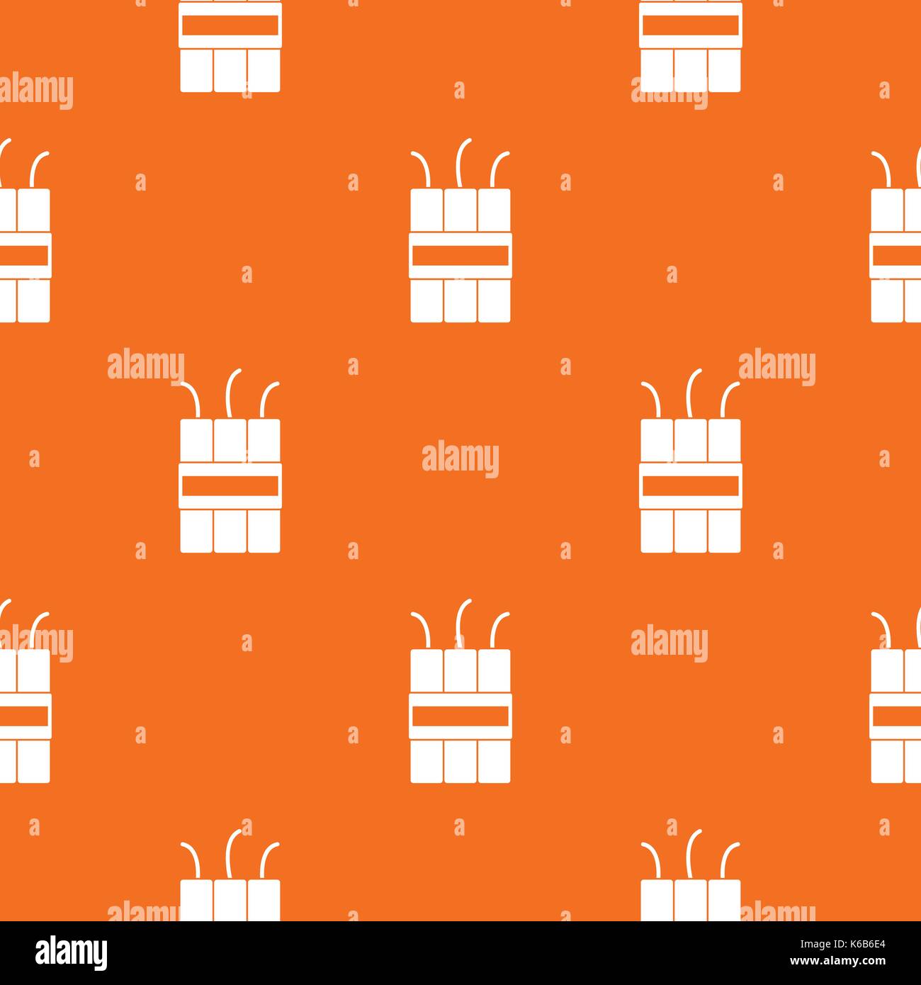 Dynamite explosives pattern seamless Stock Vector