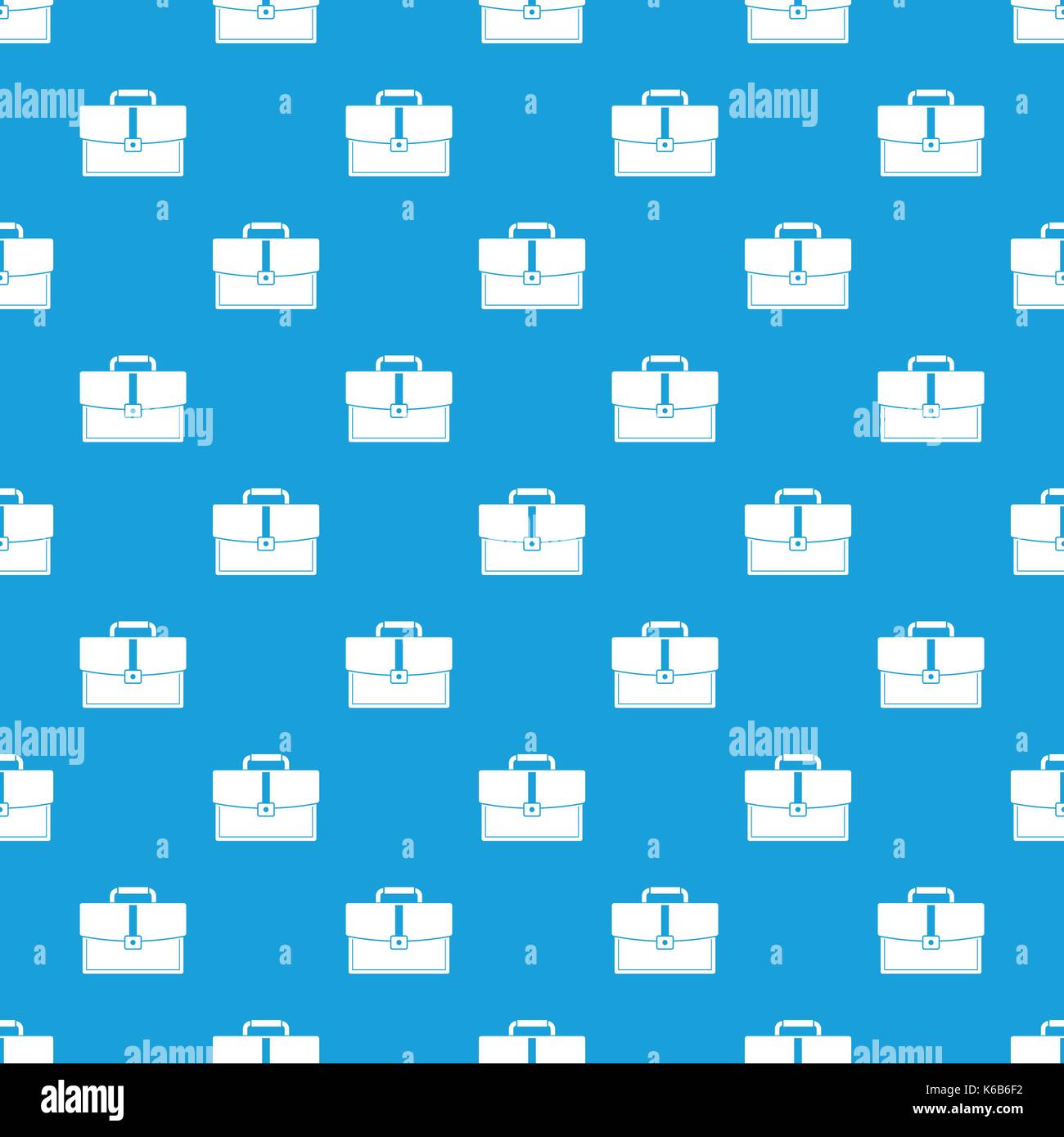 Business briefcase pattern seamless blue Stock Vector