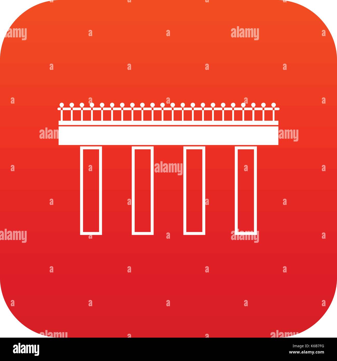 Bridge icon digital red Stock Vector Image & Art - Alamy