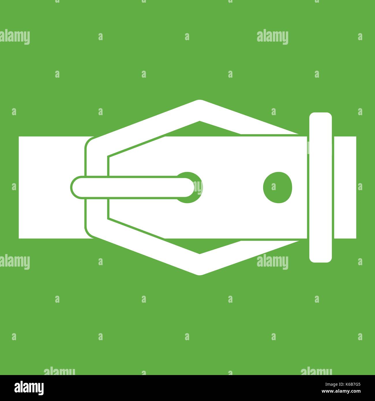 Leather belt icon green Stock Vector