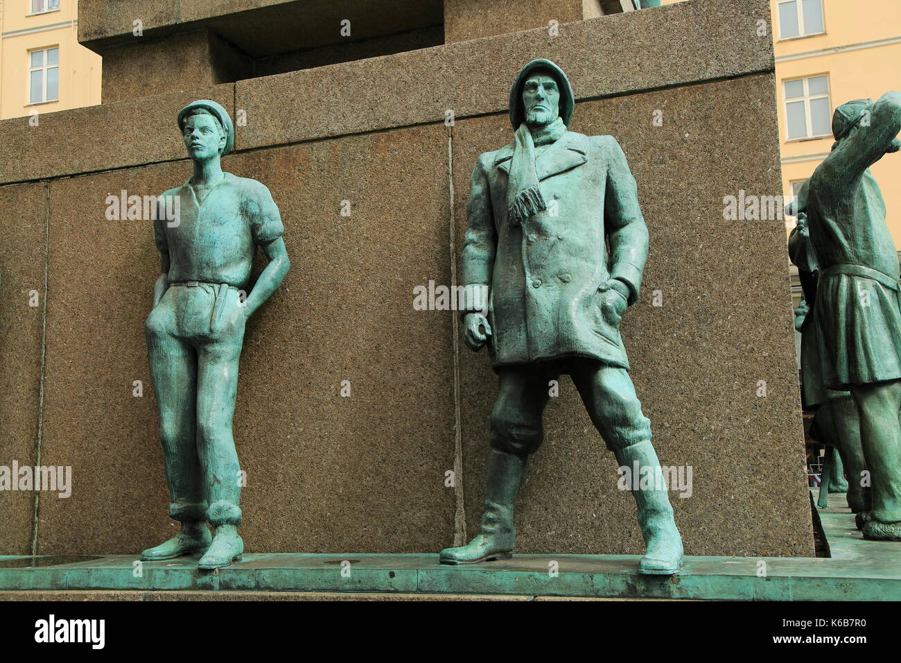 Sjomannsmonumentet, Seaman's Monument, by Dyre Vaa 1950, Torgallmenningen, Bergen, Norway Stock Photo