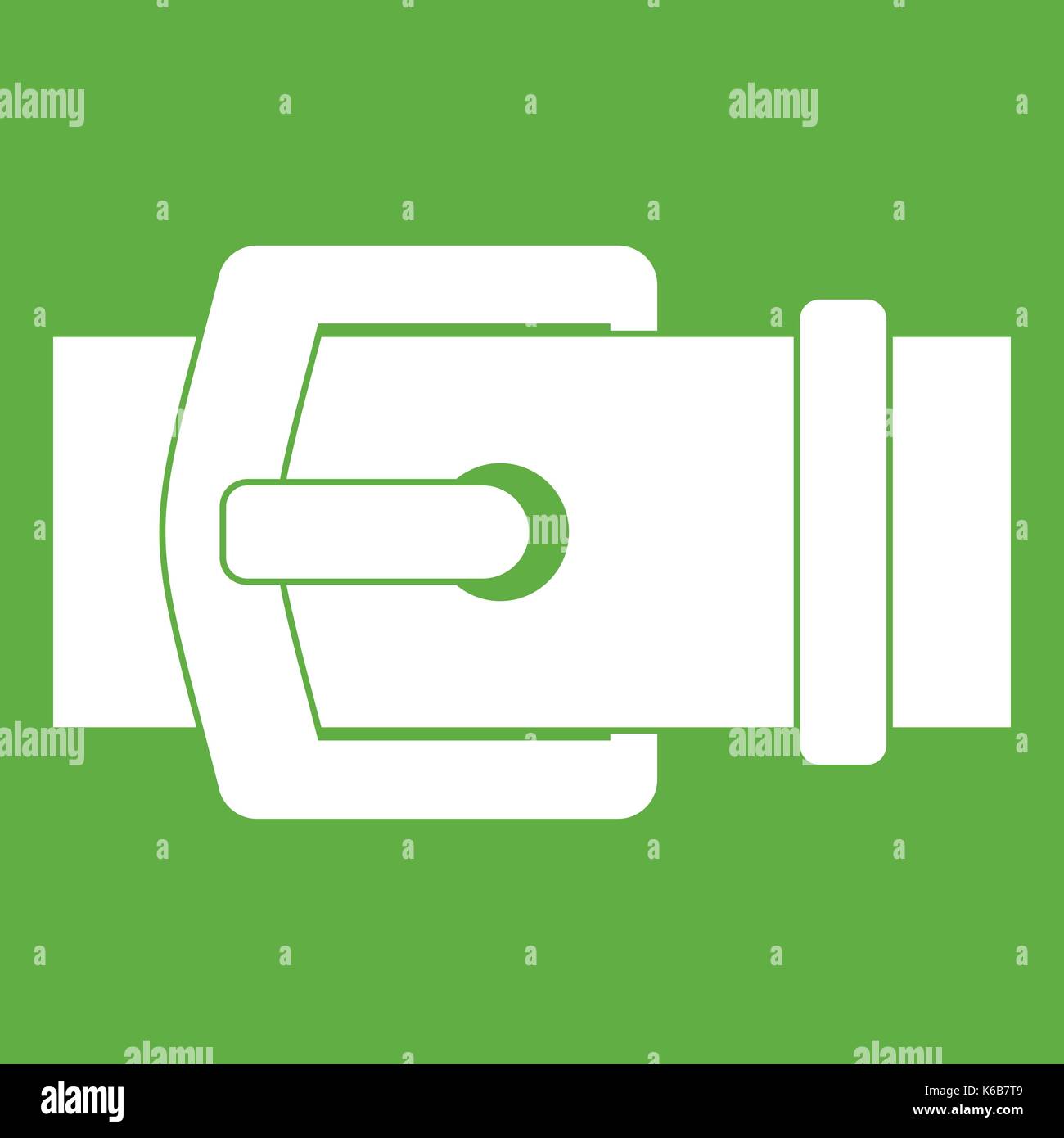 Elegant belt icon green Stock Vector