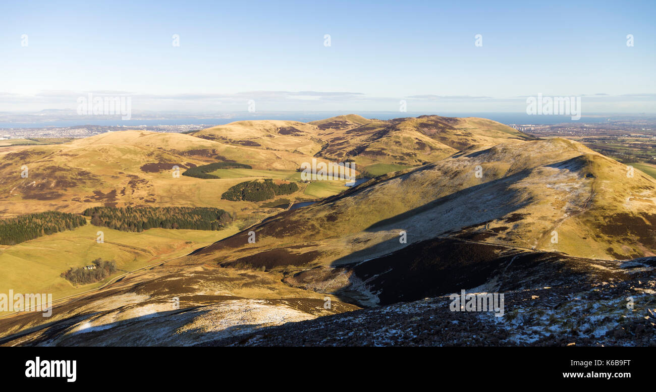 Pentland hills in winter Stock Photo
