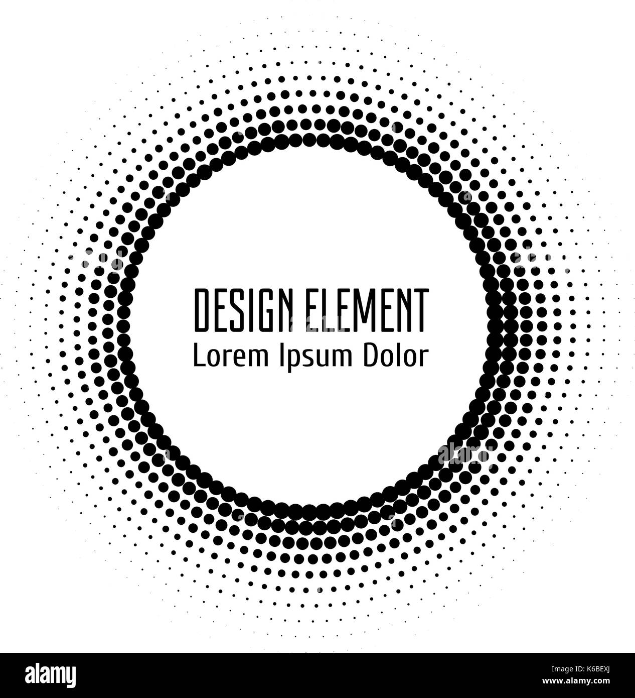 Vector abstract halftone circle white frame. Abstract dotted gradient ...