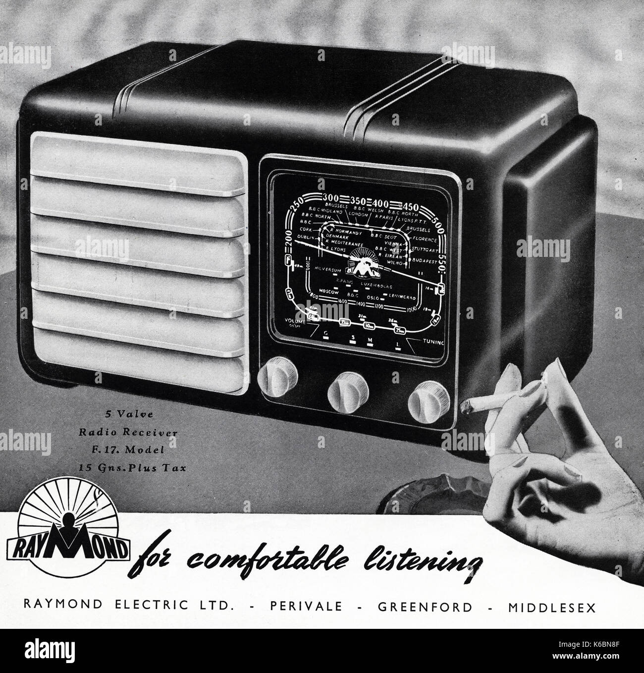 1940s old vintage original advert advertising radio by Raymond Electric Ltd  in magazine circa 1947 when supplies were still restricted under post-war  rationing Stock Photo - Alamy