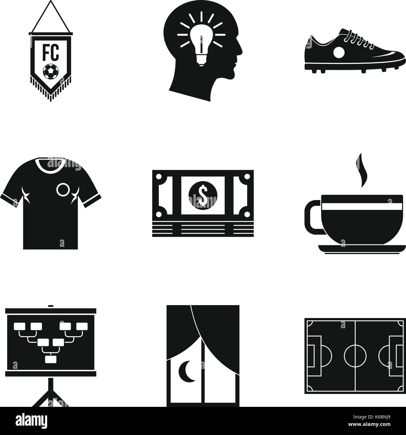 Soccer team icon set, simple style Stock Vector Image & Art Alamy
