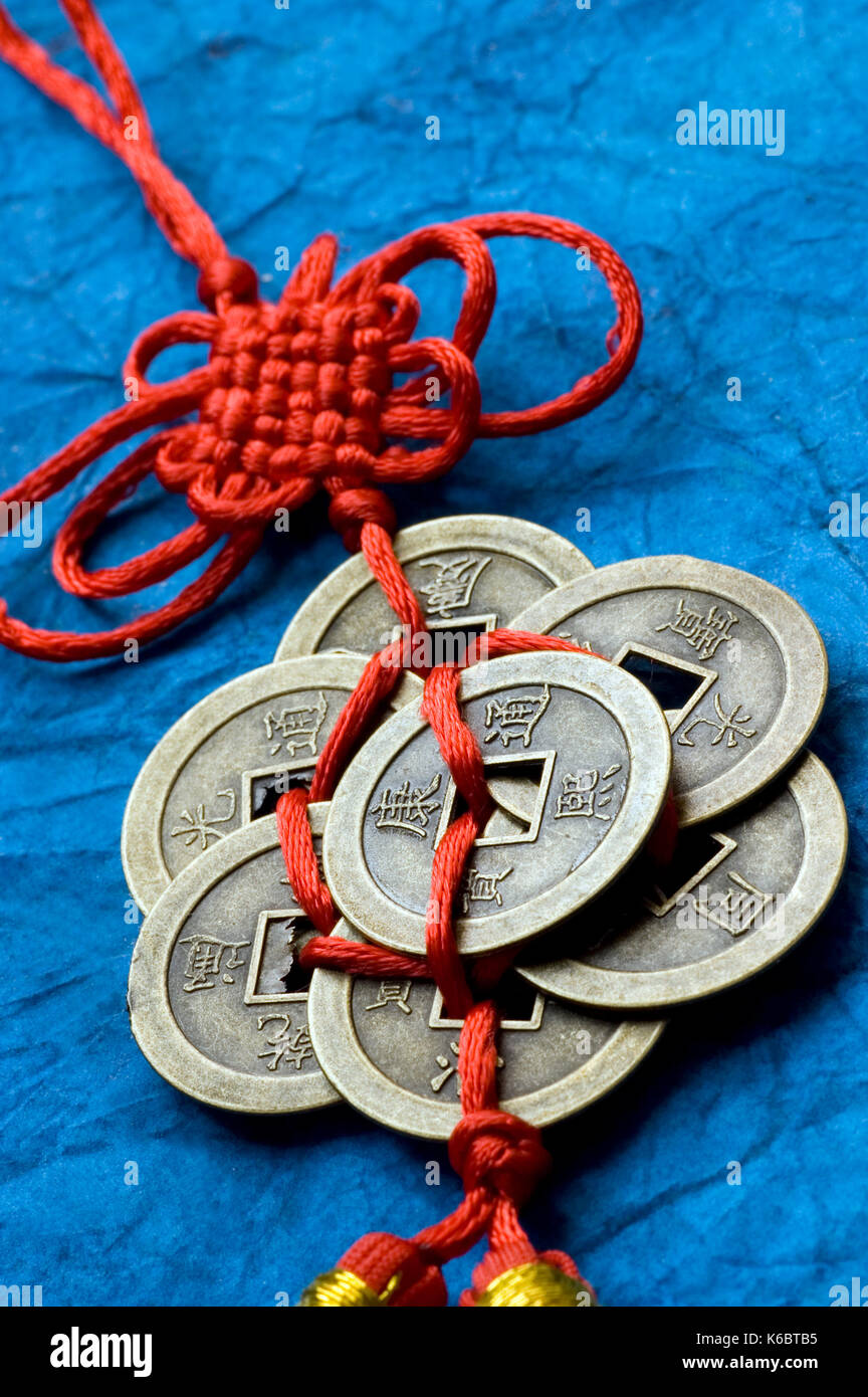 Chinese lucky coins for fengshui Stock Photo Alamy