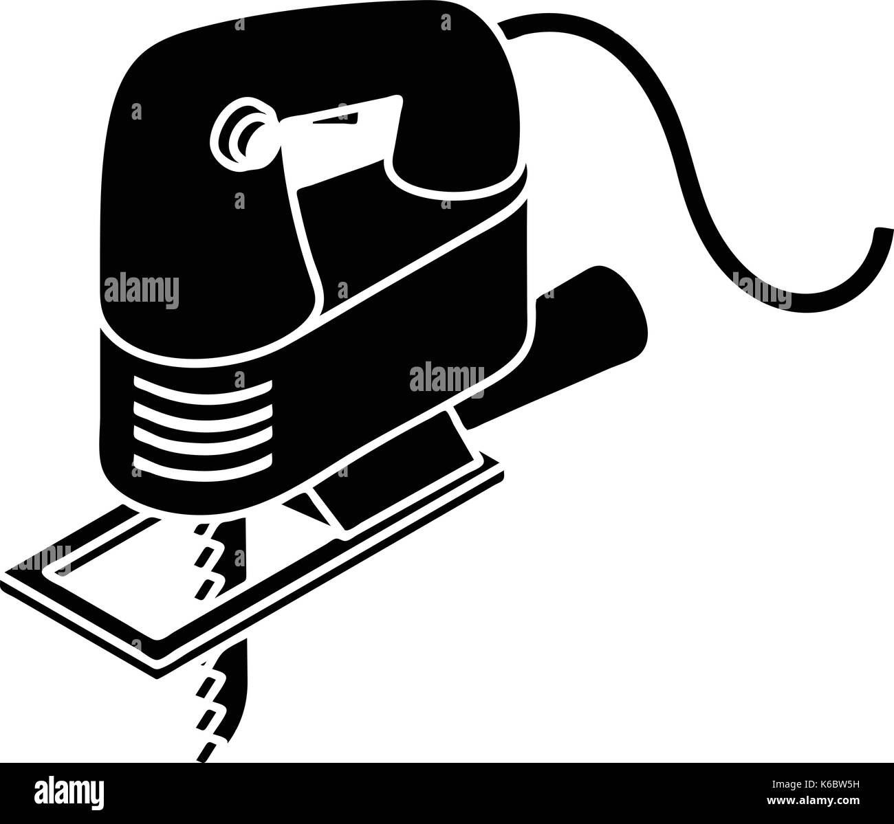 Corded jig saw icon. Simple illustration of corded jig saw vector icon