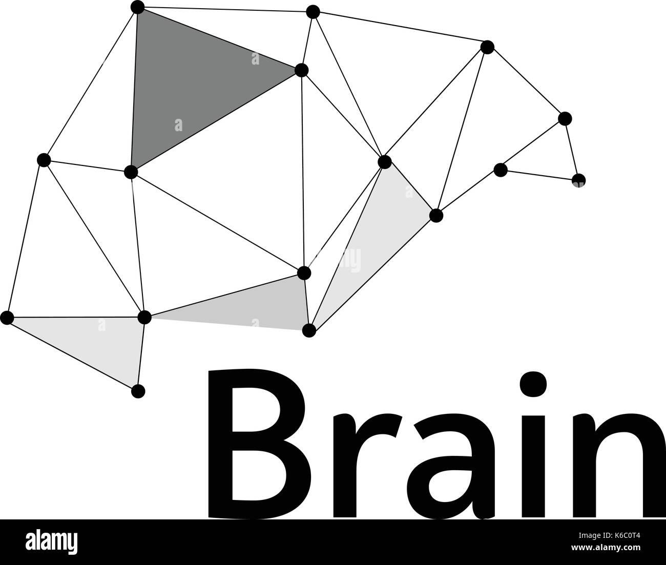 Brain Logo silhouette design vector template. Think Idea concept. Brain storm power thinking logotype icon. Isolated abstract unusual creative digital Stock Vector