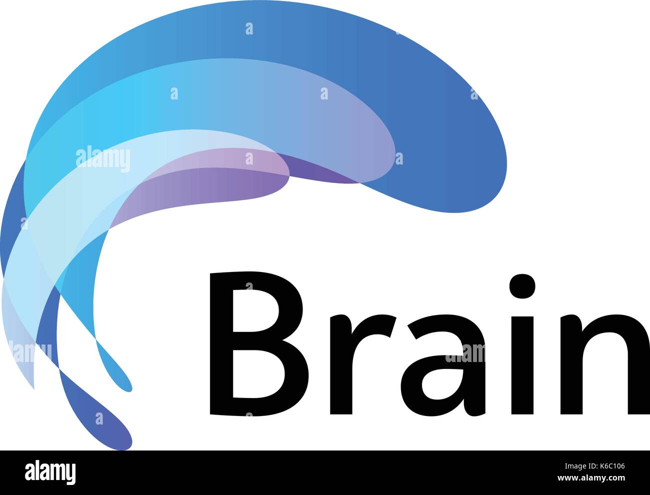 Brain Logo silhouette design vector template. Think Idea concept. Brain storm power thinking logotype icon. Isolated abstract unusual creative digital Stock Vector