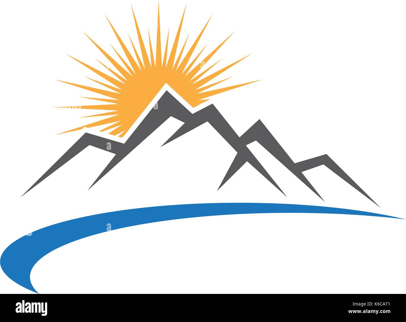 Mountain vector icon illustration design template Stock Vector Image ...