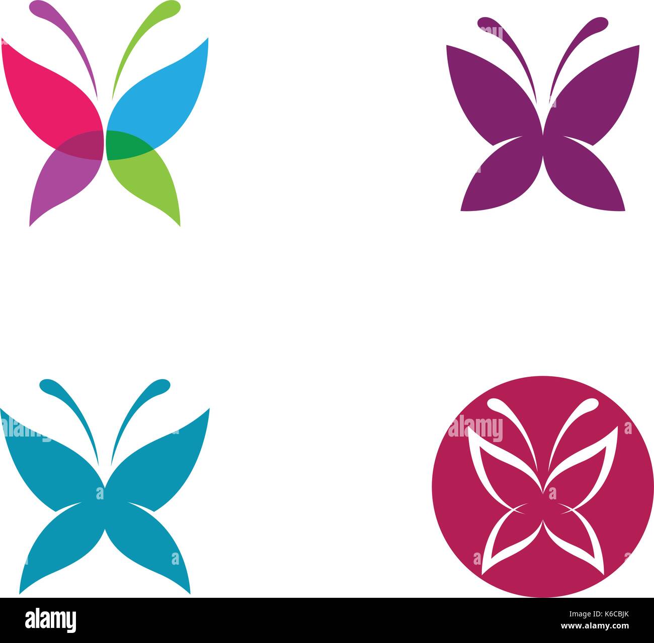 Beauty Butterfly Logo Template Vector icon design Stock Vector Image ...