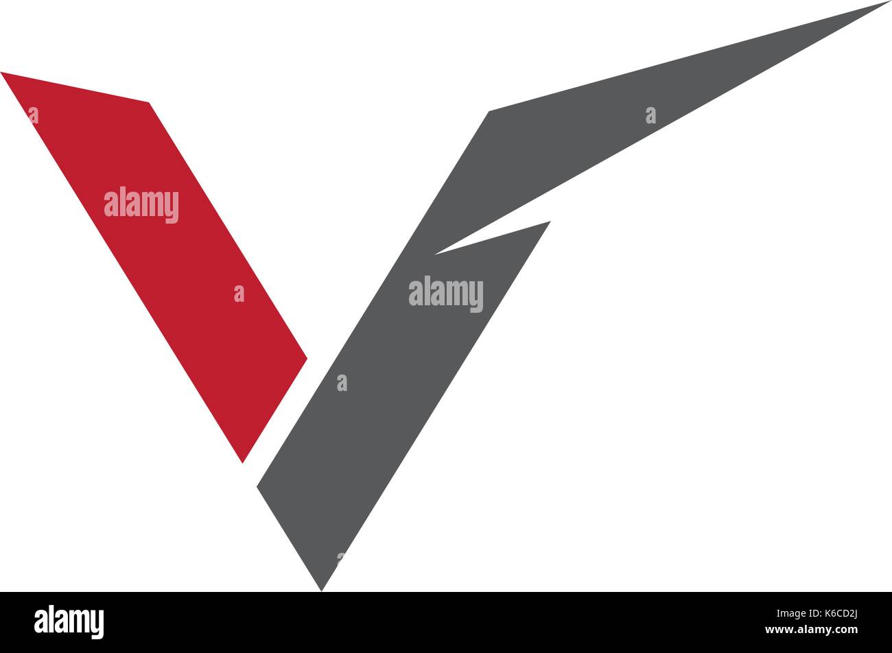 V Letter Logo Business Template Vector icon Stock Vector Image & Art ...