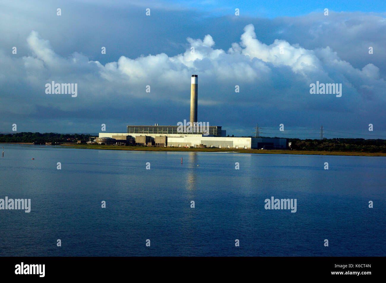 FAWLEY POWER STATION FROM SOUTHAMPTON WATER Stock Photo Alamy