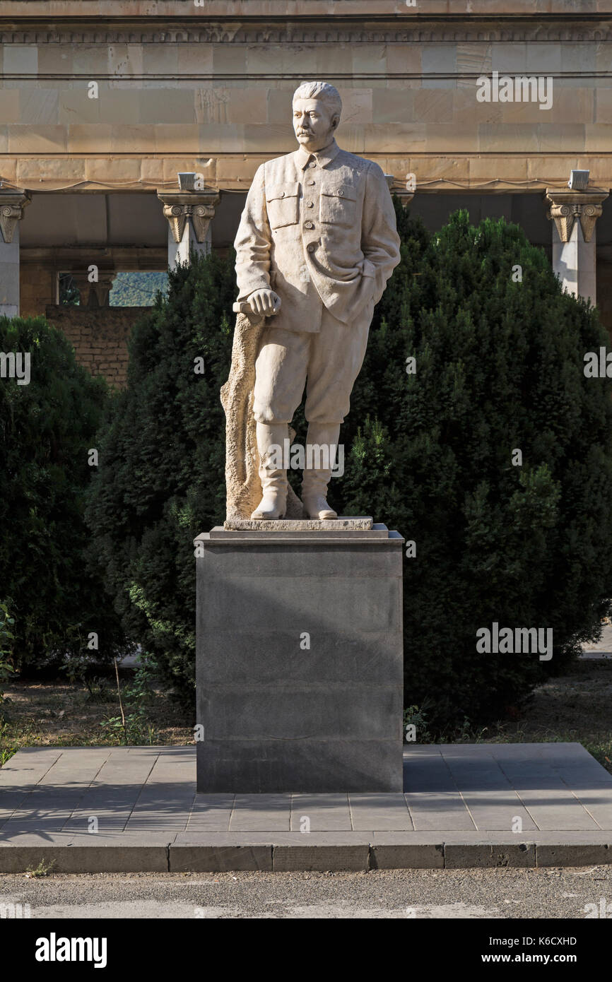 Statue of Joseph Stalin outside the Stalin museum in his home town of