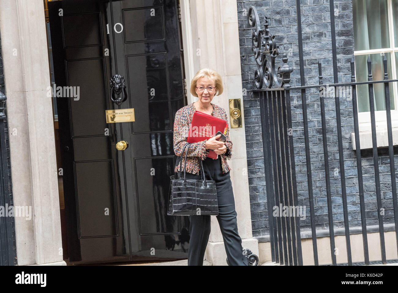 London, UK. 12th Sept, 2017. Andrea Leadsom, Leader of the House of Commons leaves 10 Downing Street following a cabinet meeting Credit: Ian Davidson/Alamy Live News Stock Photo