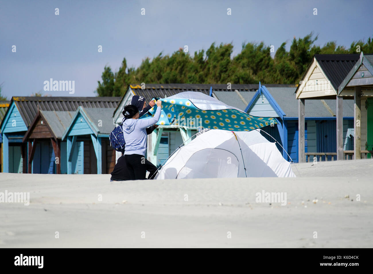 West Strand, West Wittering. 12th September 2017. UK Weather. Low