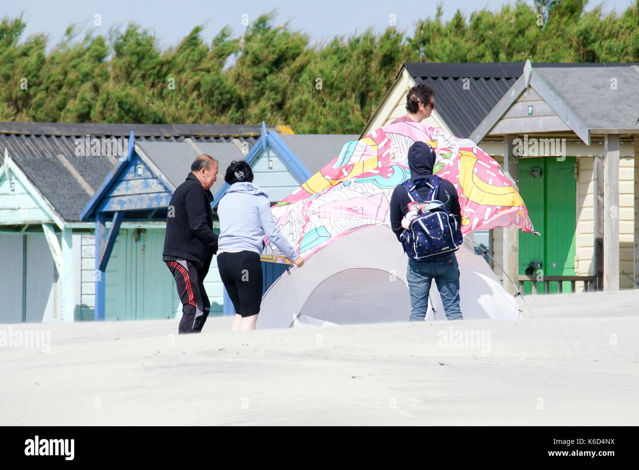 West Strand, West Wittering. 12th September 2017. UK Weather. Low