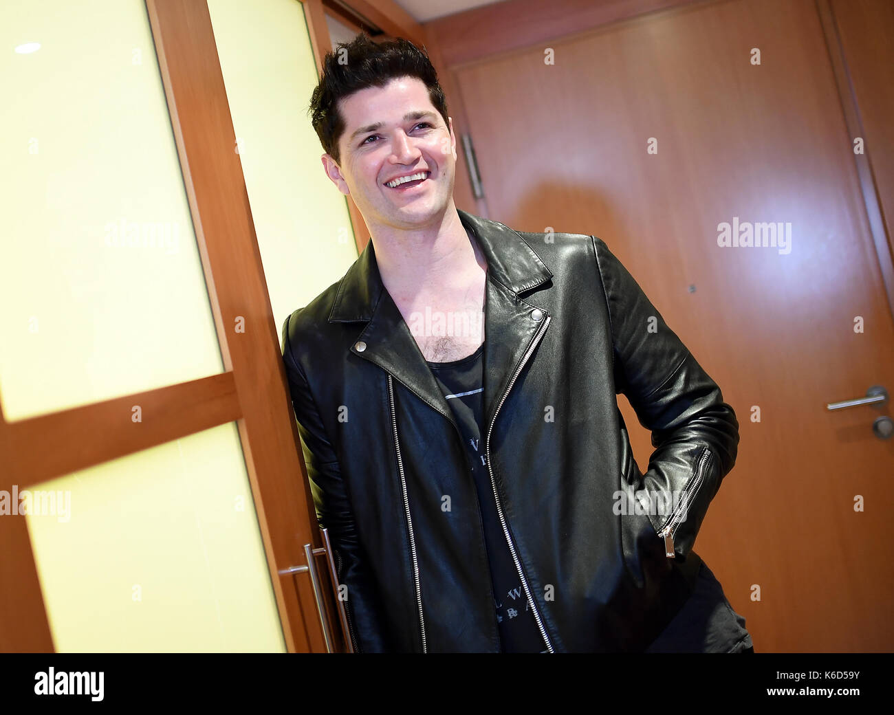 The singer Danny O'Donoghue of the Irish band The Script can be seen in Berlin, Germany, 11 September 2017. Photo: Britta Pedersen/dpa-Zentralbild/ZB Stock Photo