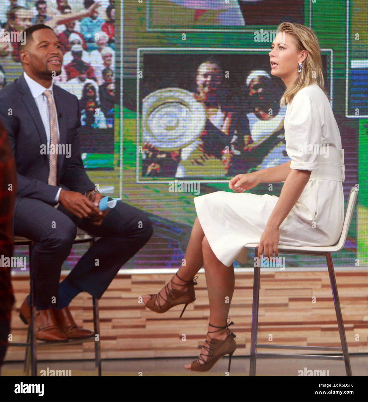 New York, USA. 12th Sep, 2017. Maria Sharapova at Good Morning America promoting her new book Unstoppable: My Life So Far on September 12, 2017 in New York City. Credit: MediaPunch Inc/Alamy Live News Stock Photo