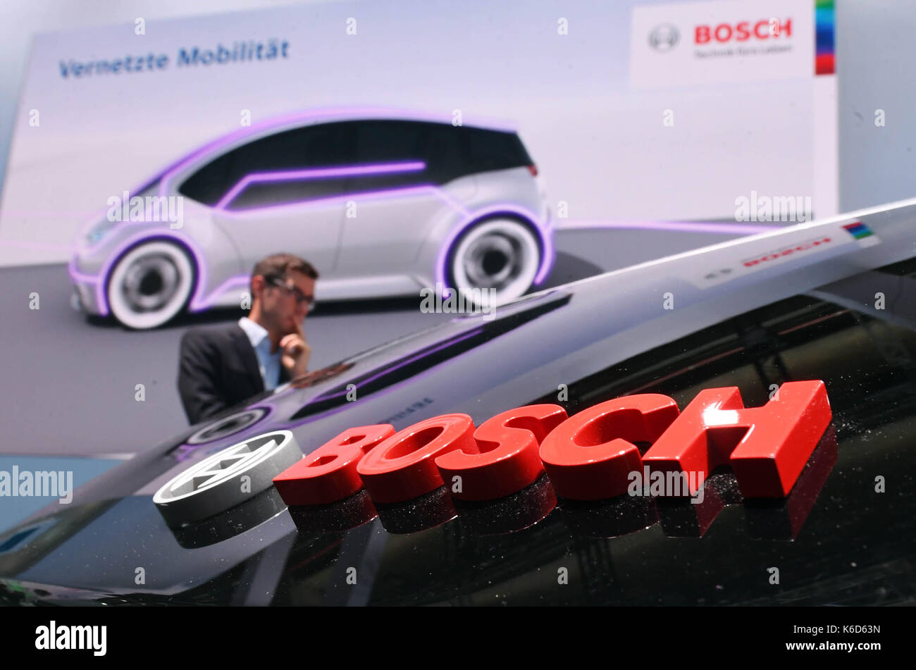 A Bosch Logo Photographed At The Stand Of Bosch At The