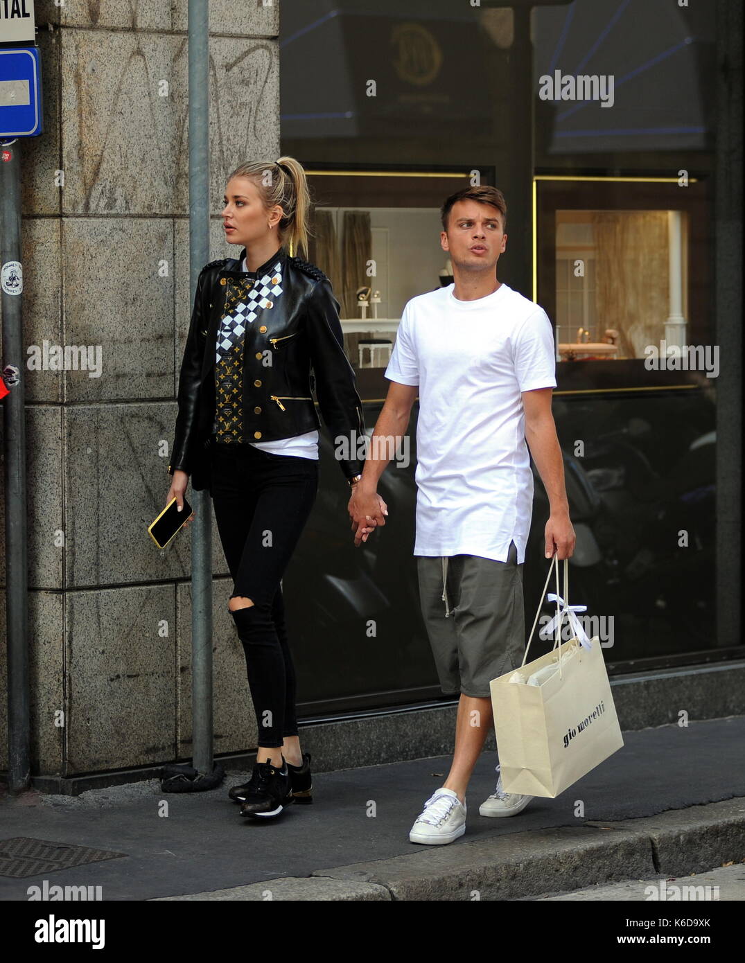 Milan, Adem Ljajic and girlfriend Sofija Milosevic shopping center Adem  Ljajic, a Bosnian Serb striker, plays in Turin and the Serbian national  team, came to the center together with the beautiful girlfriend