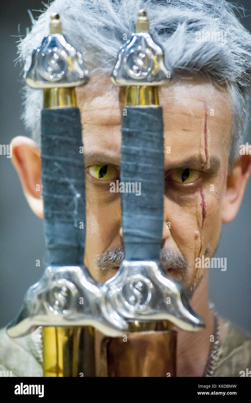 Modest Rucinski as Geralt of Rivia during a media rehearsal of The ...