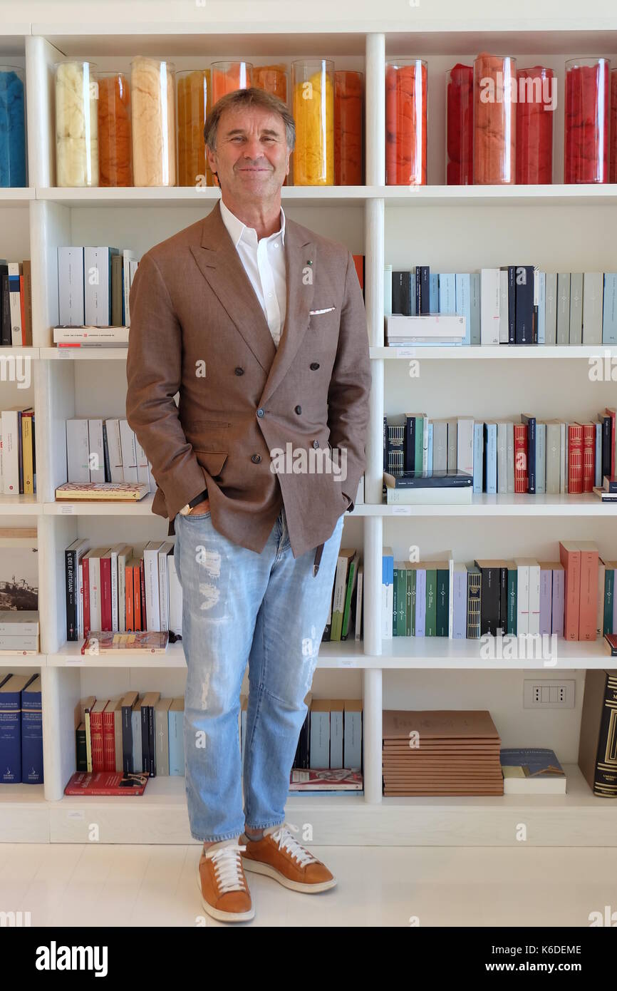 Brunello Cucinelli fashion designer and producer of cashmere clothing  portraited in his factory in Solomeo , Province of Perugia, Italy Credit ©  Sa Stock Photo - Alamy